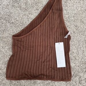 Urban Outfitters Brown Ribbed Top